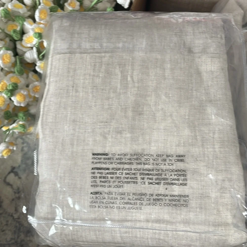 West Elm Custom Size European Flax Linen Curtain - Natural Flax 60x101
